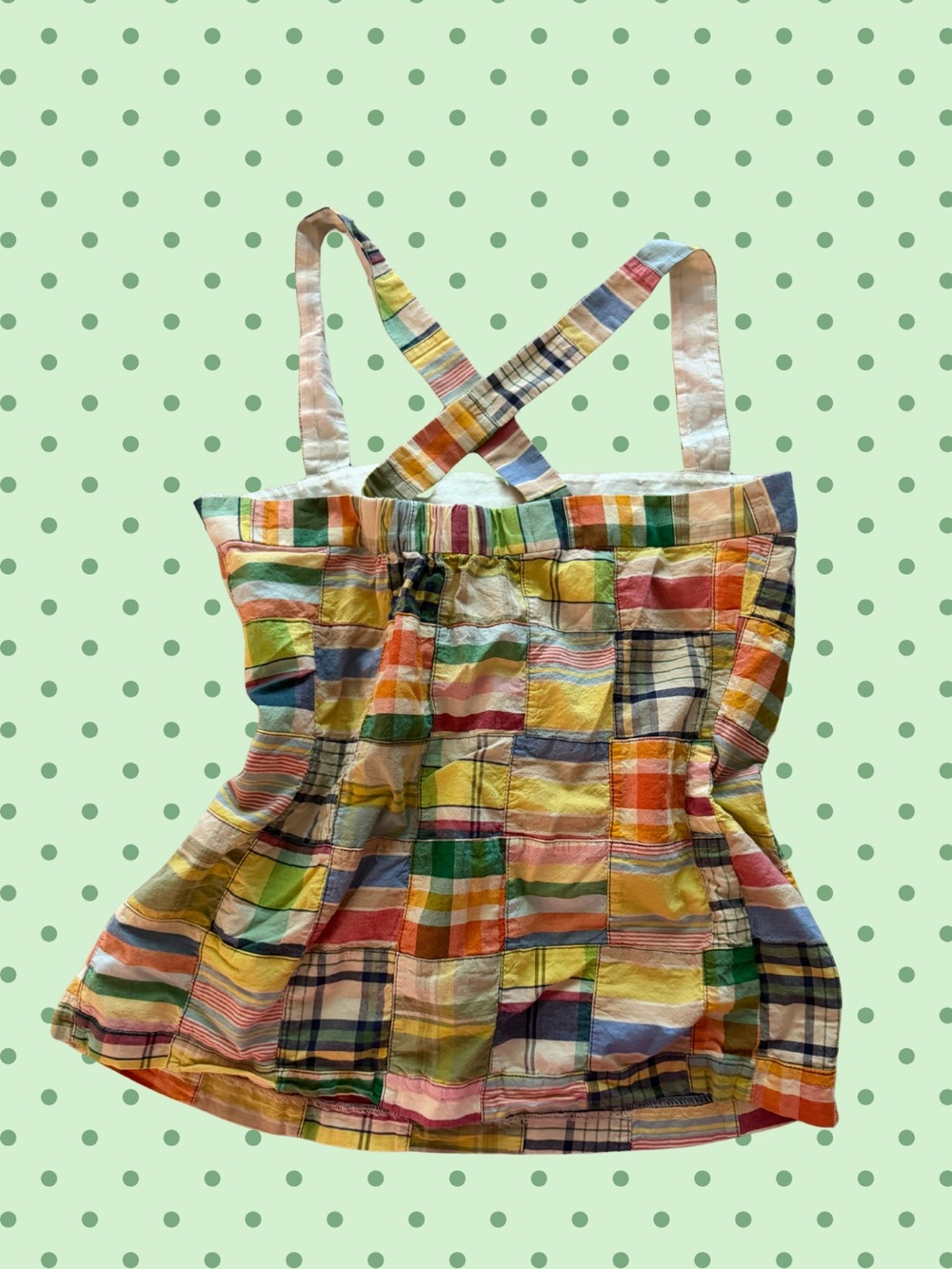 J. Crew Multicolor Patchwork Plaid Tank Top - Picture 2 of 3